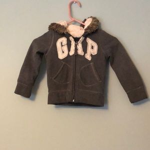 GapKids grey zip up hoodie